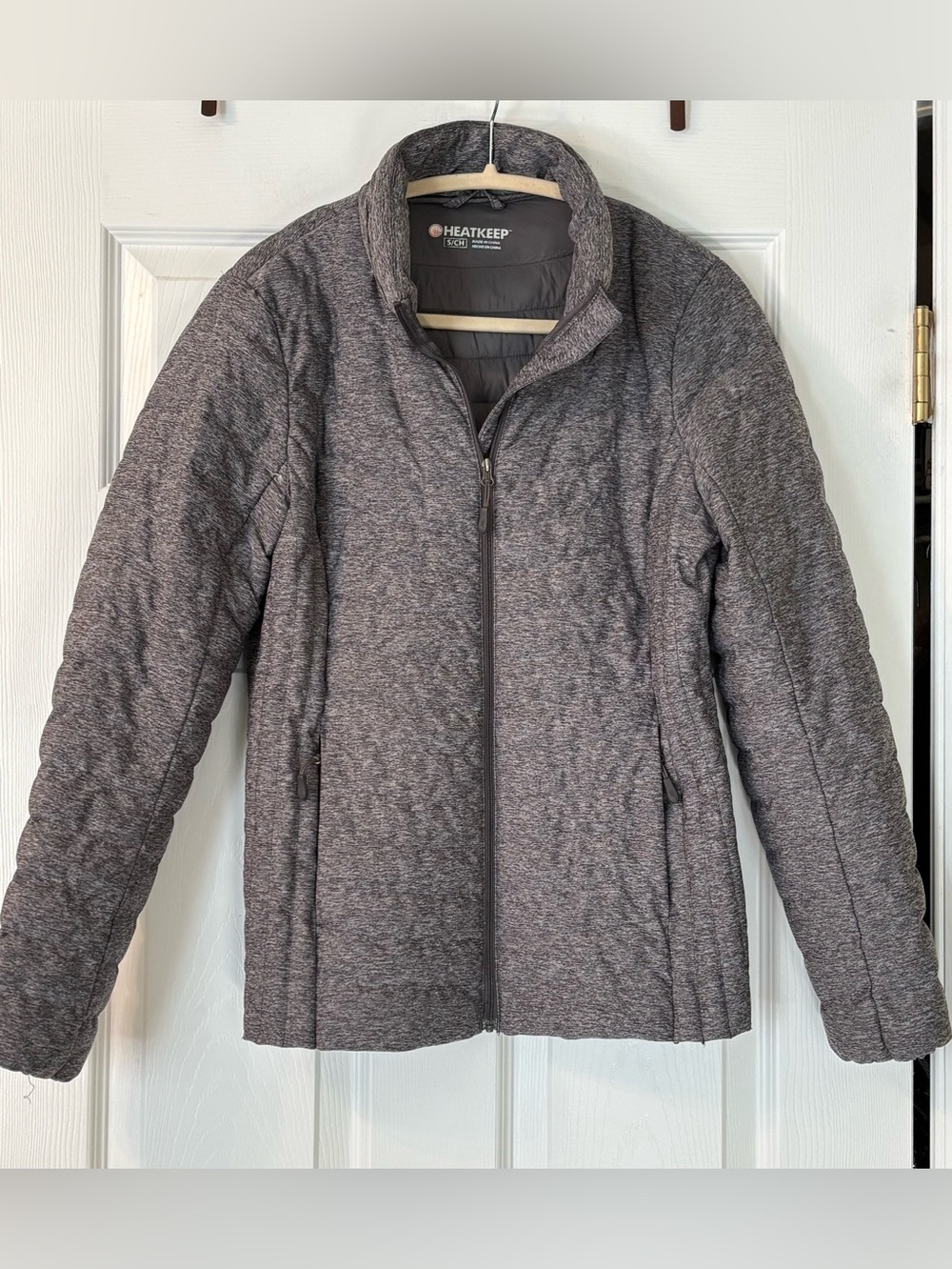 Heat Keep Gray Down Filled Jacket Size S EUC